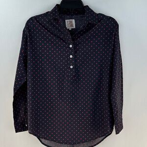 A Shirt Thing Polka Dot Long Sleeve Top